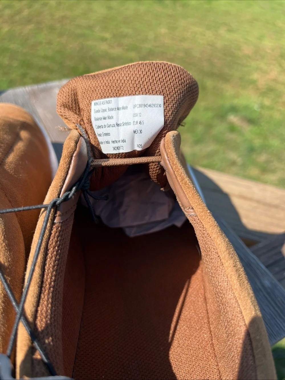 George Men's Gore Slip On Shoes cognac Brown NWT Size 12 Genuine Leather